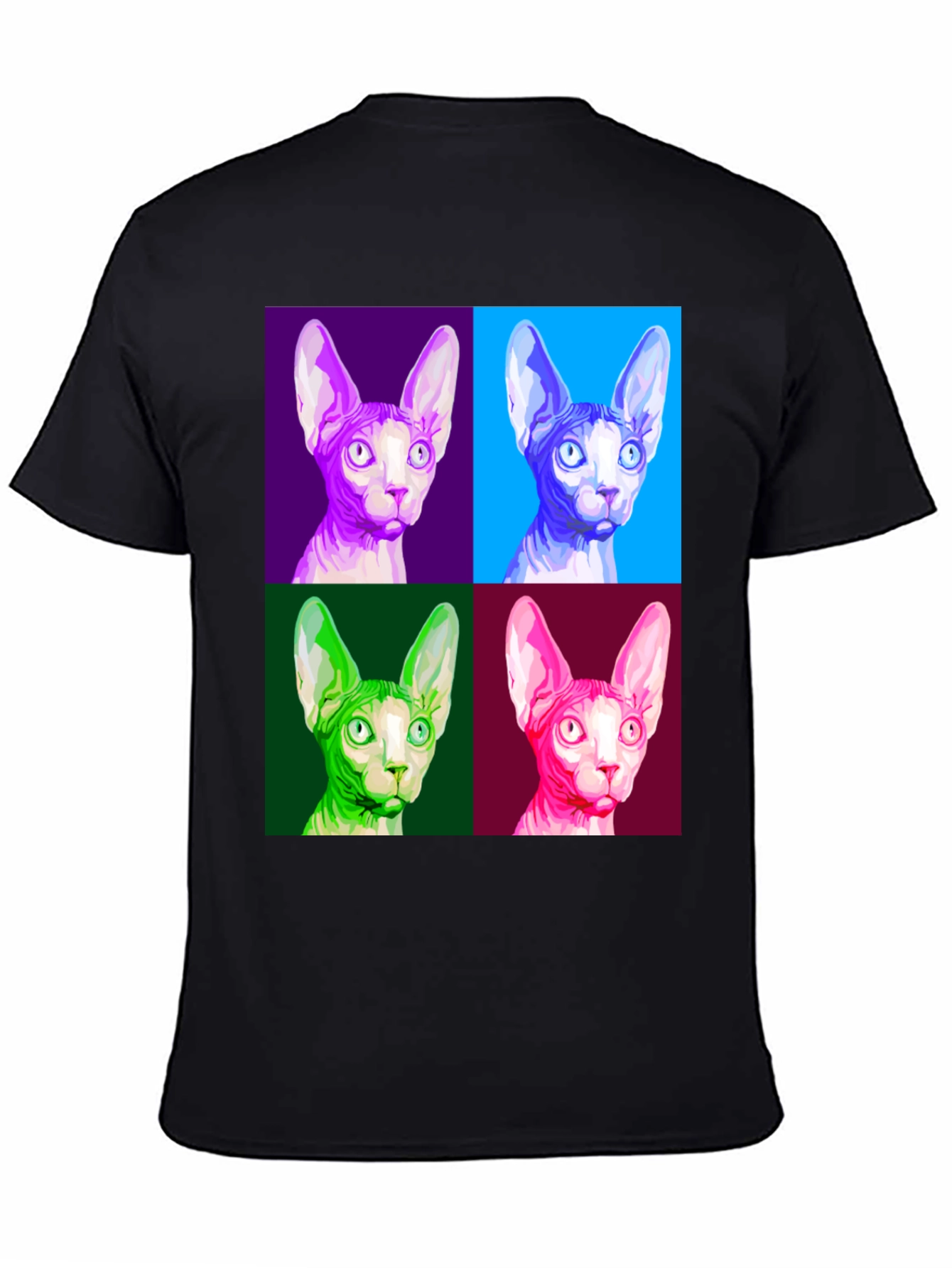 Sphynx Cat Pop Art T-Shirt - Unique Graphic Tee