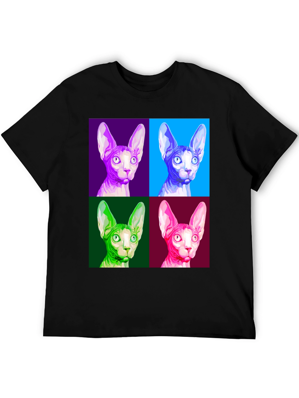 Sphynx Cat Pop Art T-Shirt - Unique Graphic Tee