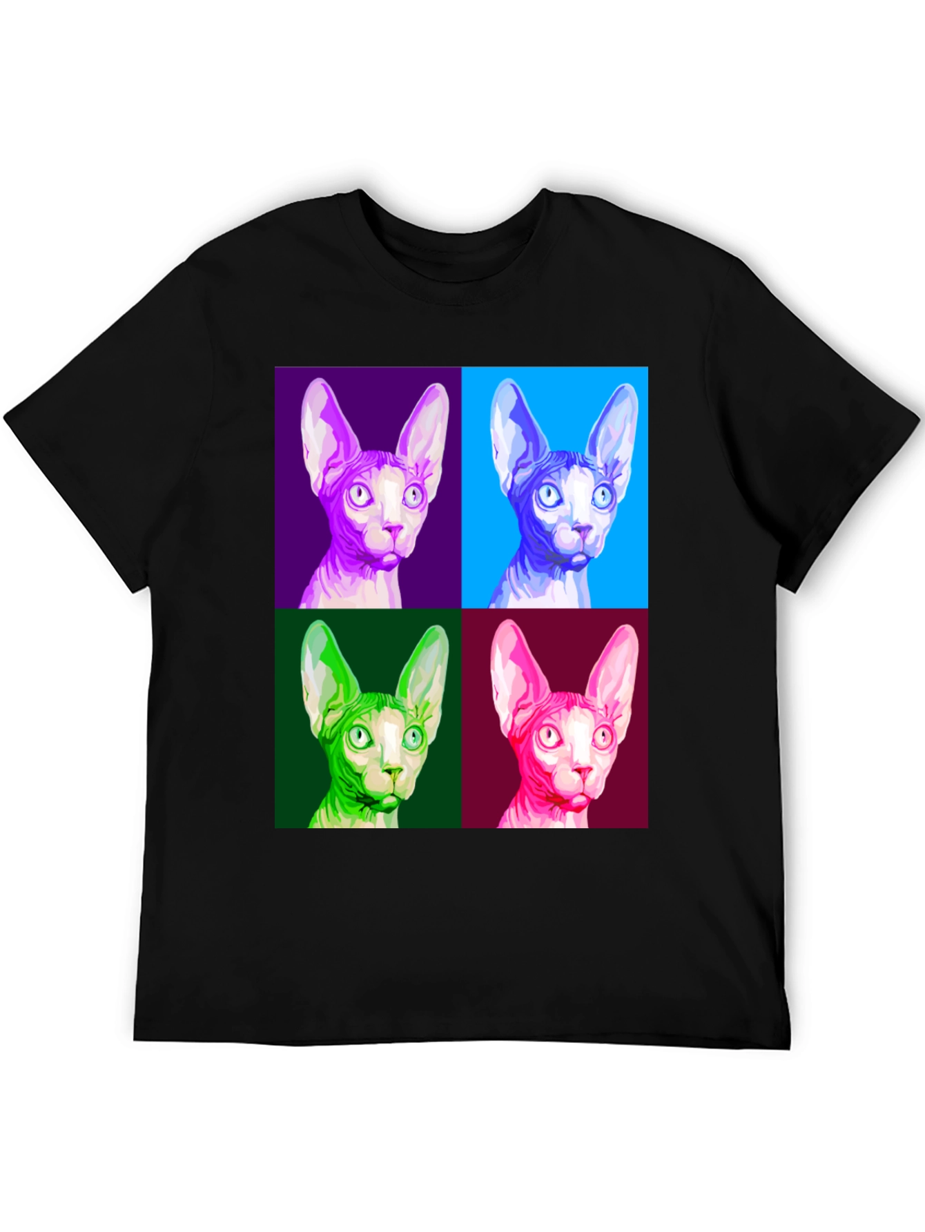 Sphynx Cat Pop Art T-Shirt - Unique Graphic Tee