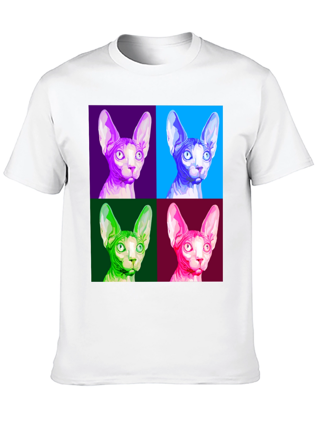Sphynx Cat Pop Art T-Shirt - Unique Graphic Tee