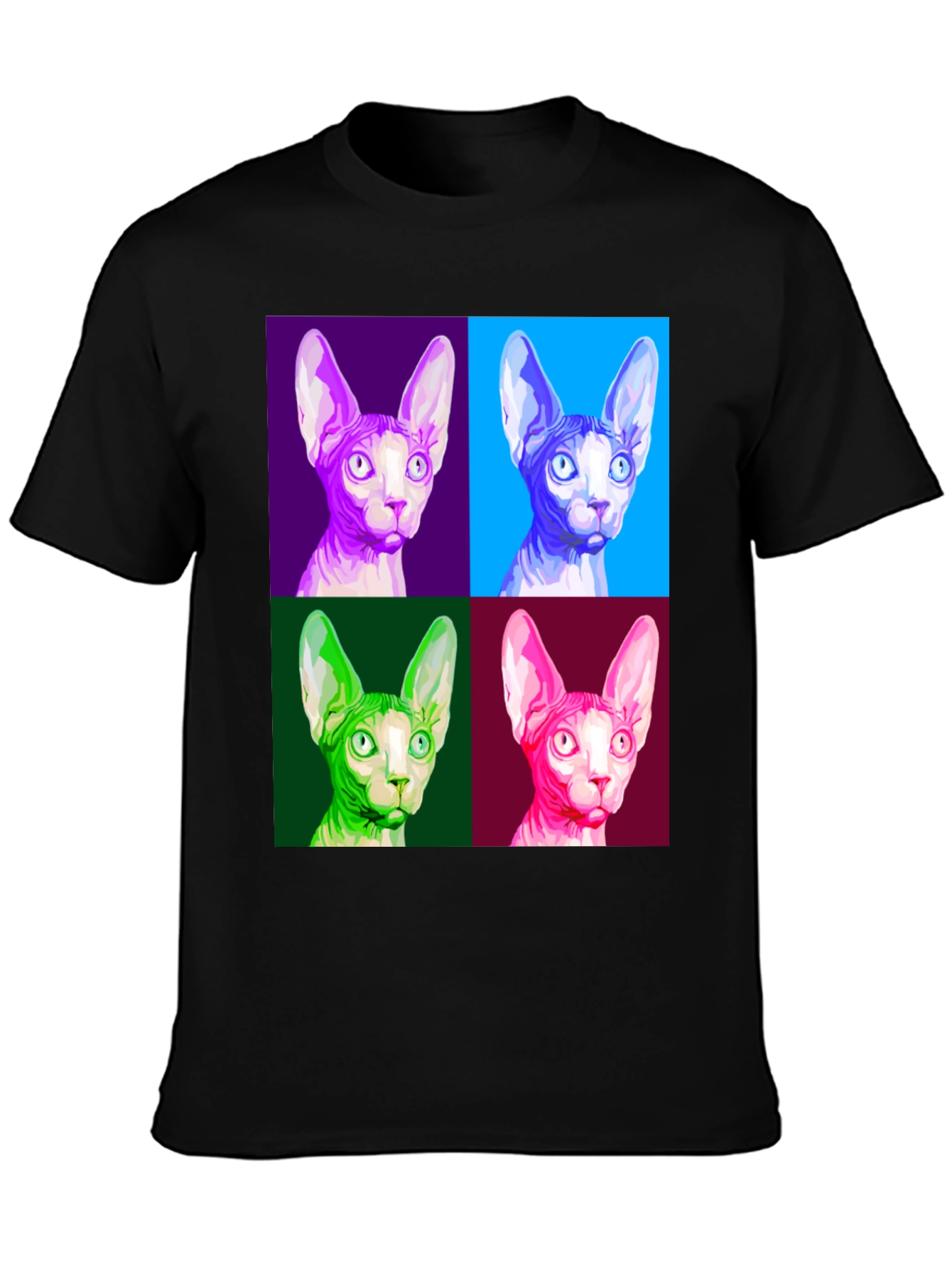 Sphynx Cat Pop Art T-Shirt - Unique Graphic Tee