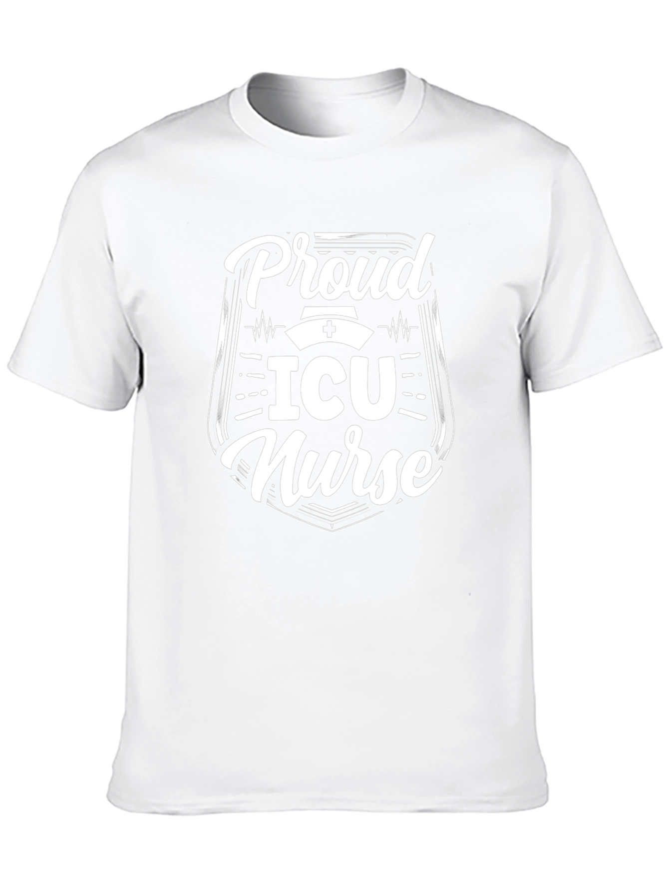 Proud ICU Nurse Graphic Tee - Black Cotton Shirt