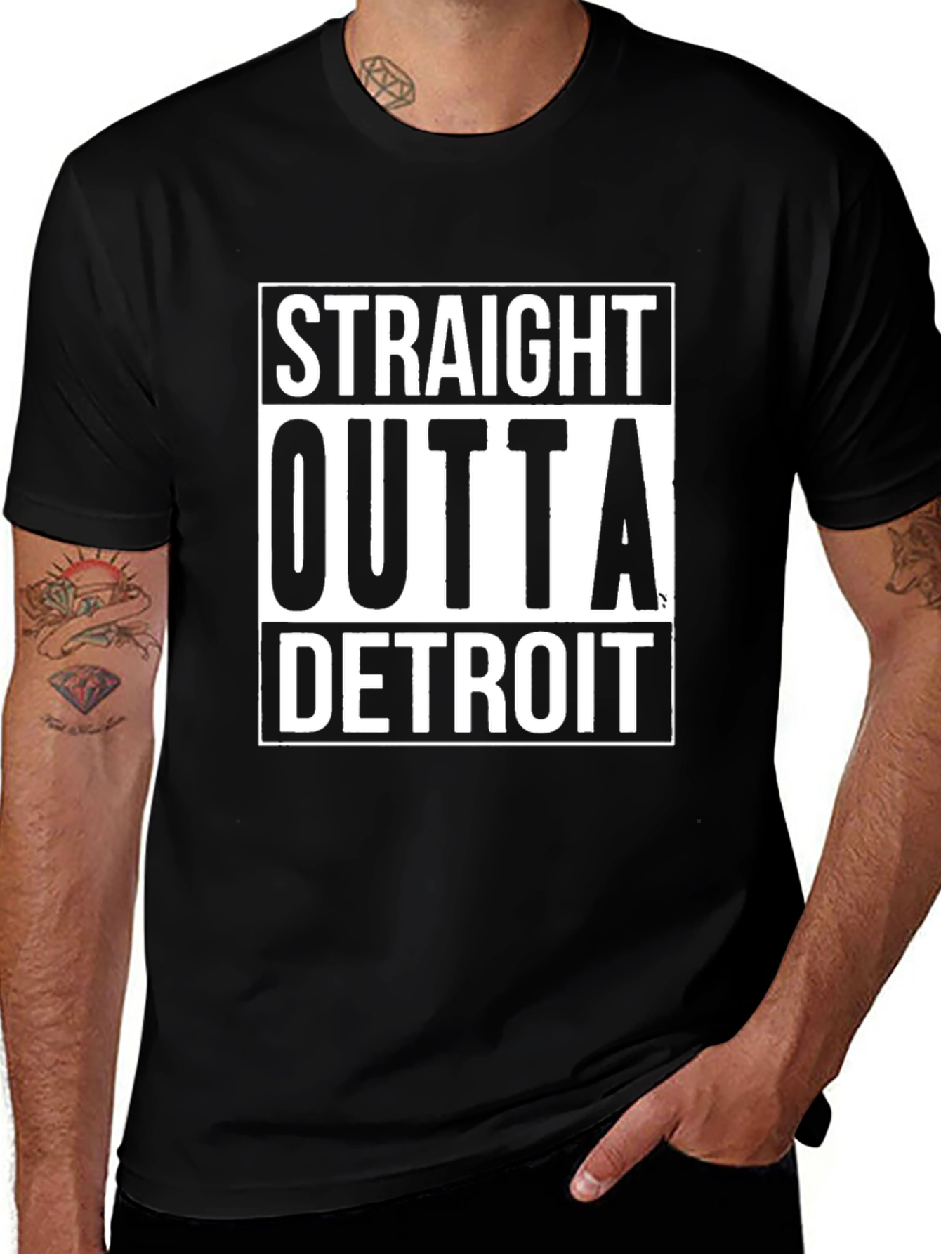 Straight Outta Detroit T-Shirt - Black