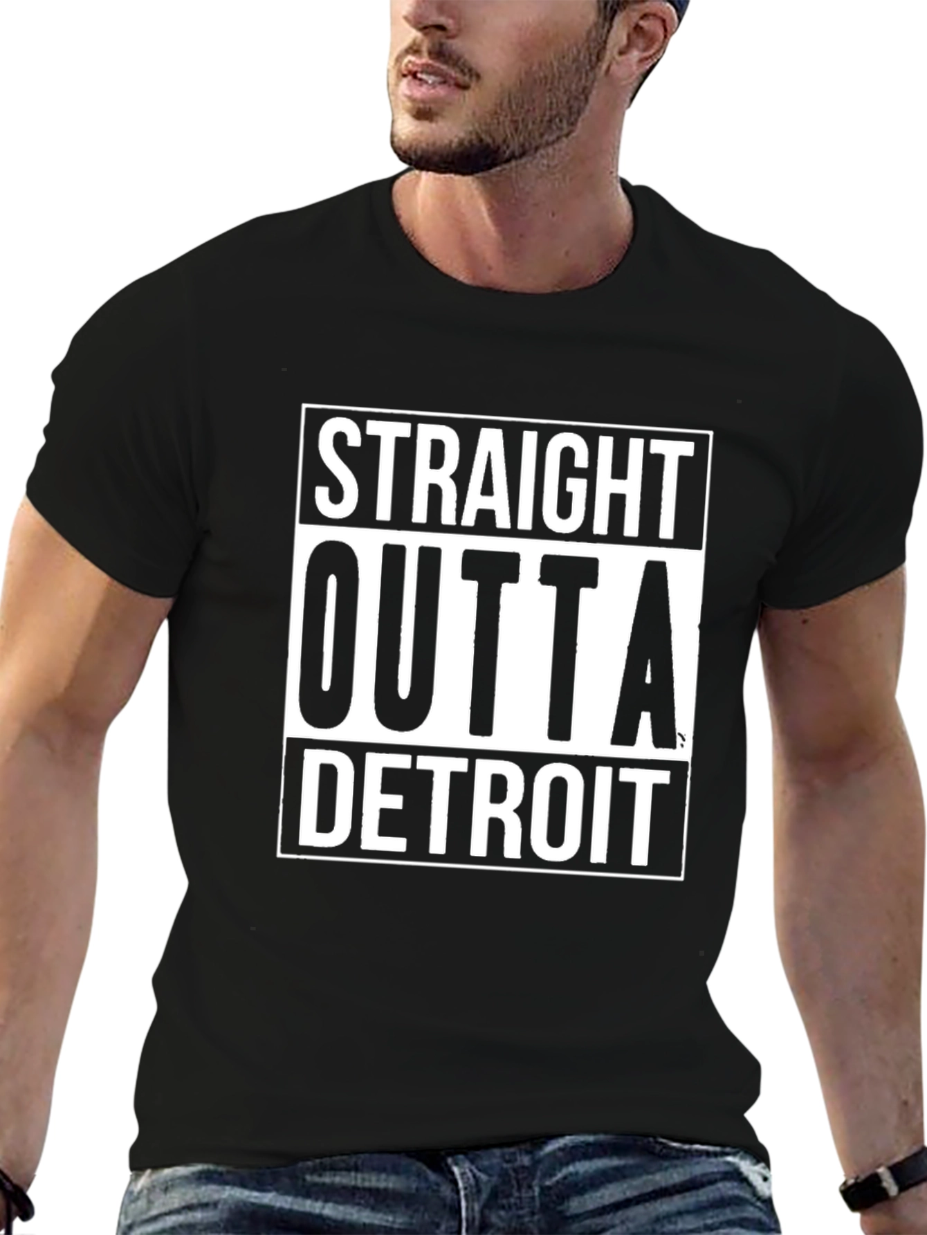 Straight Outta Detroit T-Shirt - Black