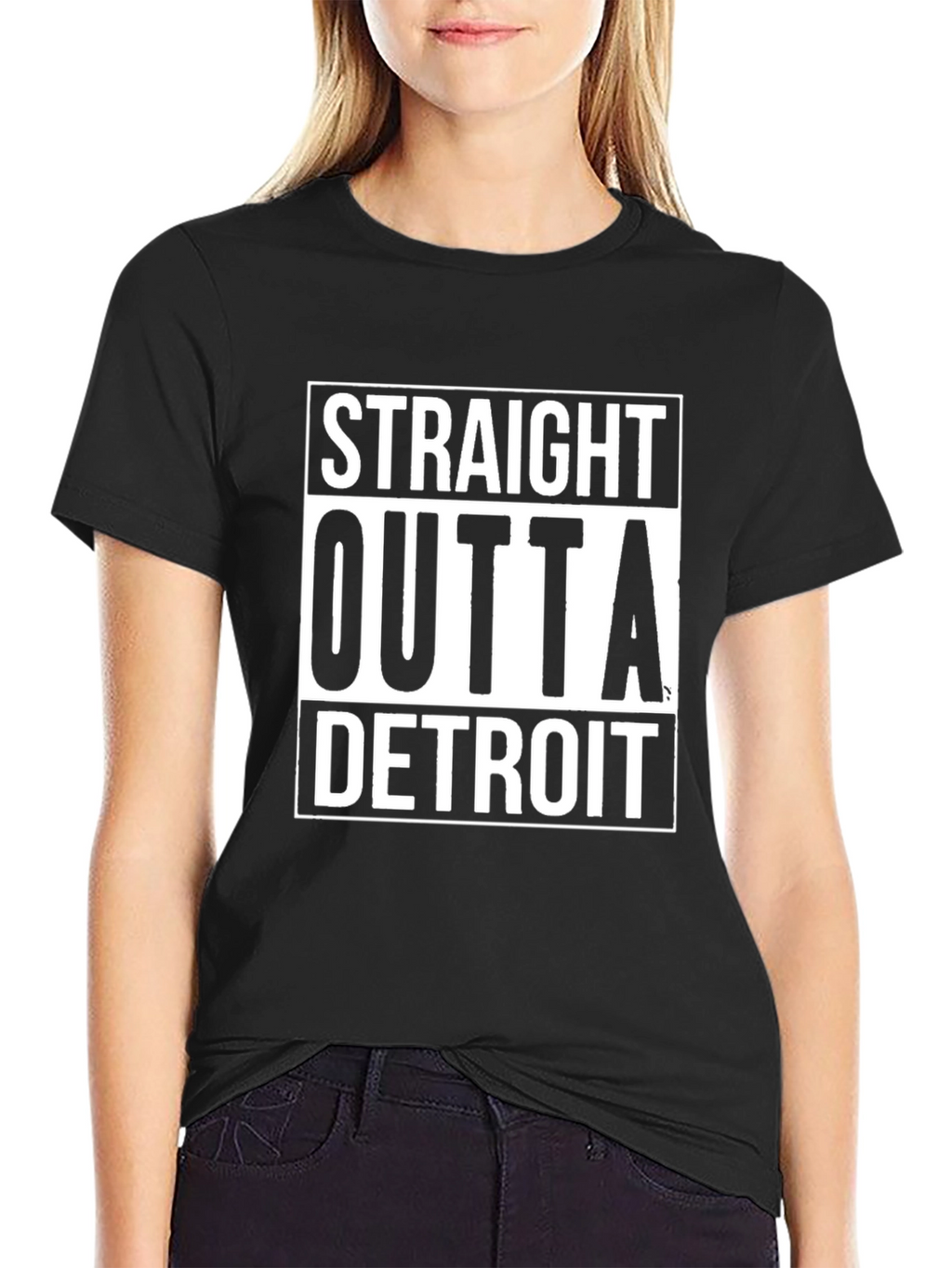 Straight Outta Detroit T-Shirt - Black