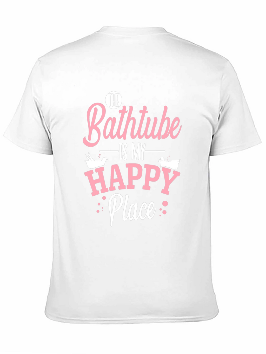 Bathtub is My Happy Place Black T-Shirt