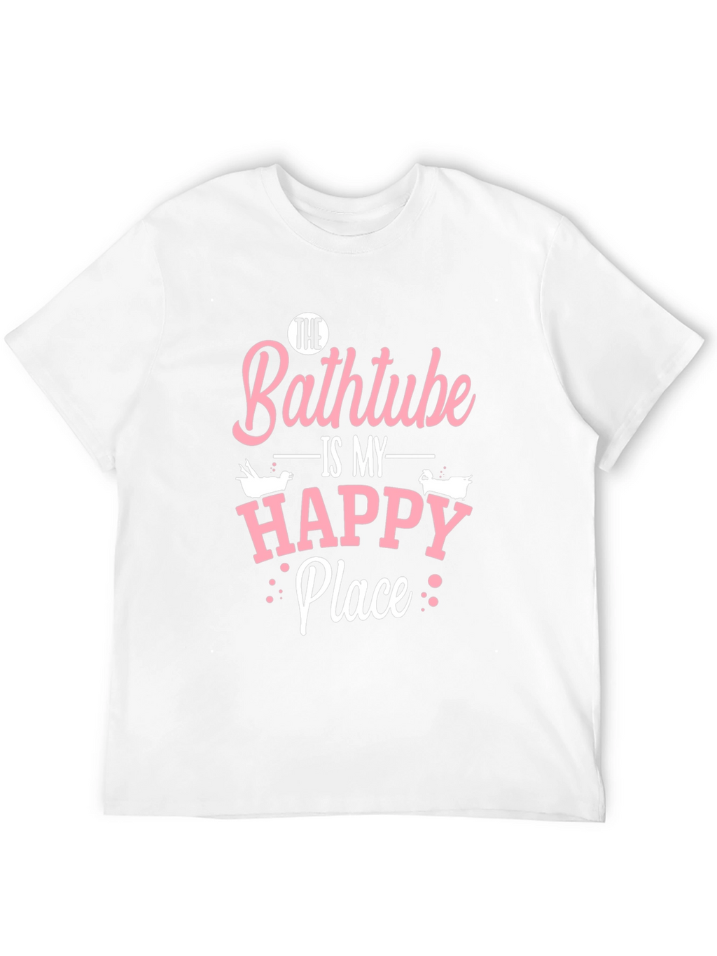 Bathtub is My Happy Place Black T-Shirt