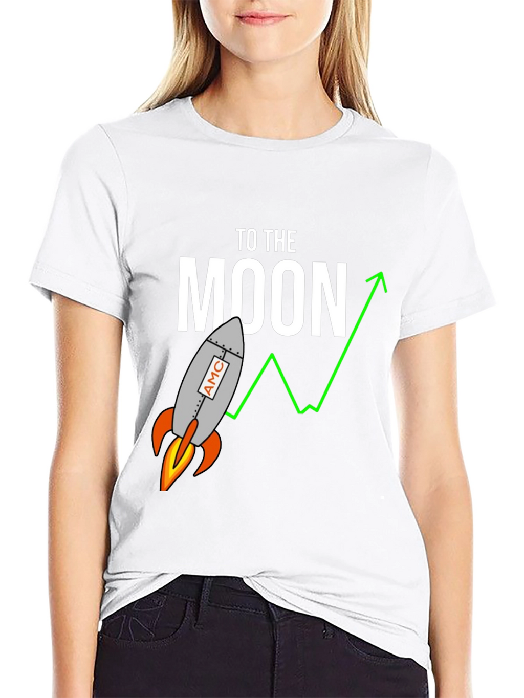 To The Moon Rocket Stock Market T-Shirt