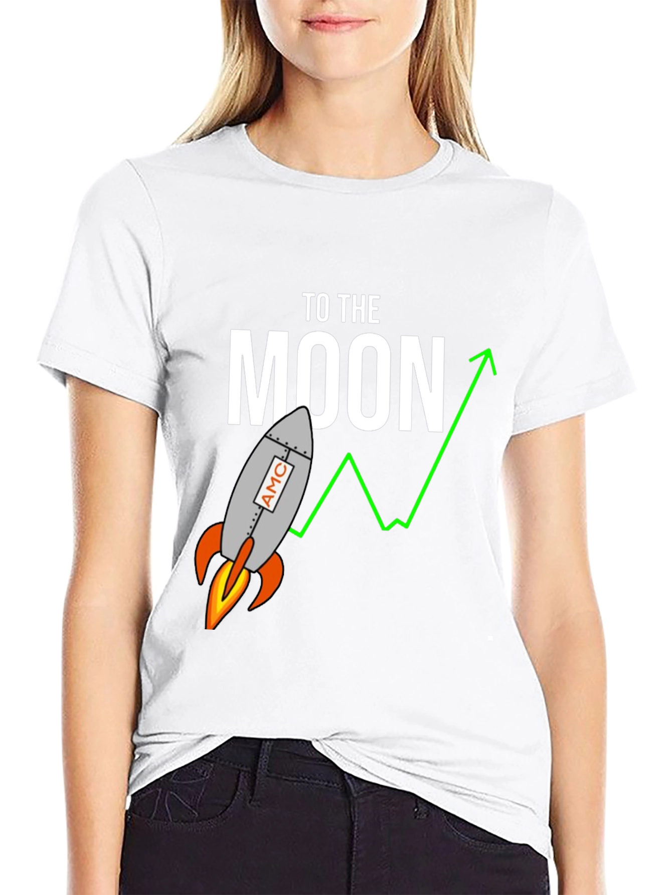 To The Moon Rocket Stock Market T-Shirt
