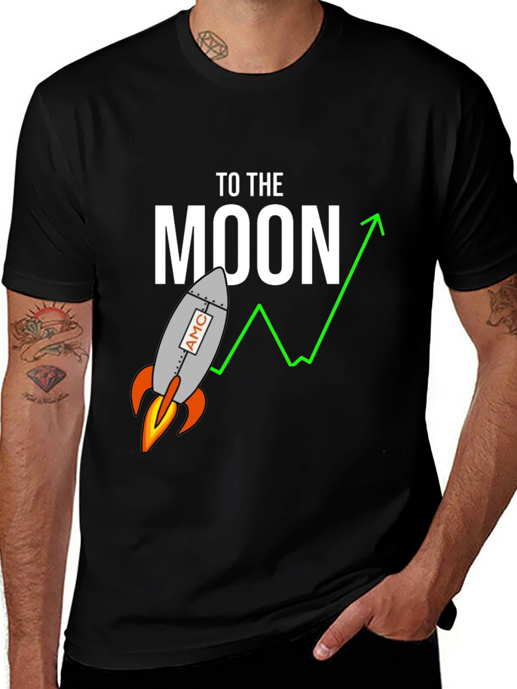 To The Moon Rocket Stock Market T-Shirt