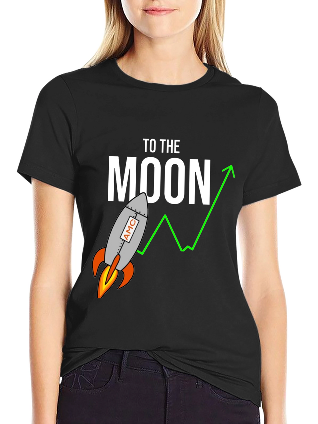 To The Moon Rocket Stock Market T-Shirt