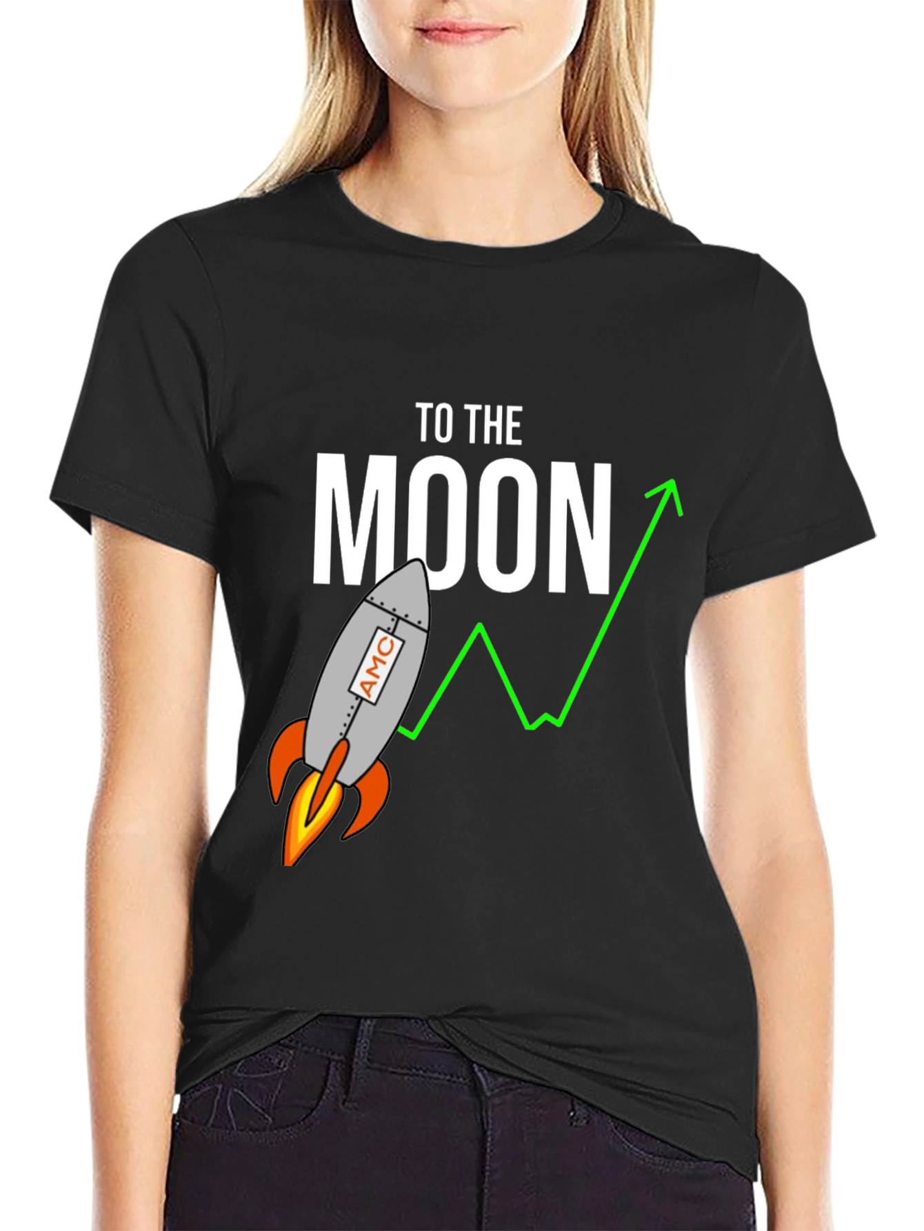 To The Moon Rocket Stock Market T-Shirt