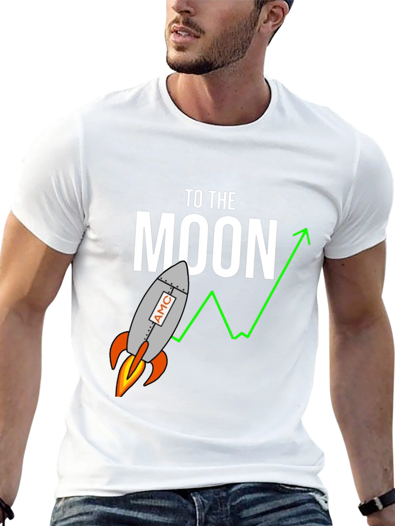 To The Moon Rocket Stock Market T-Shirt