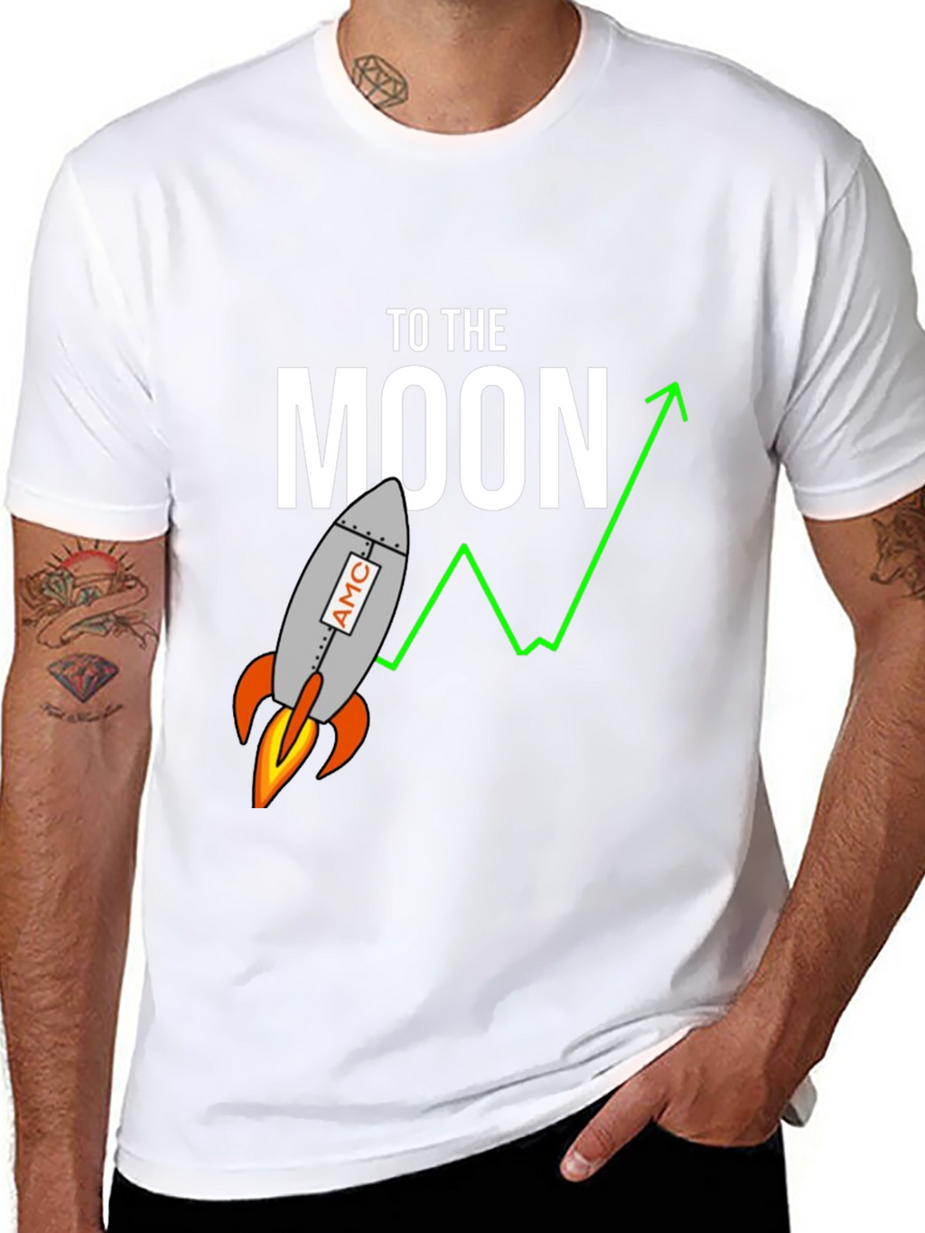 To The Moon Rocket Stock Market T-Shirt