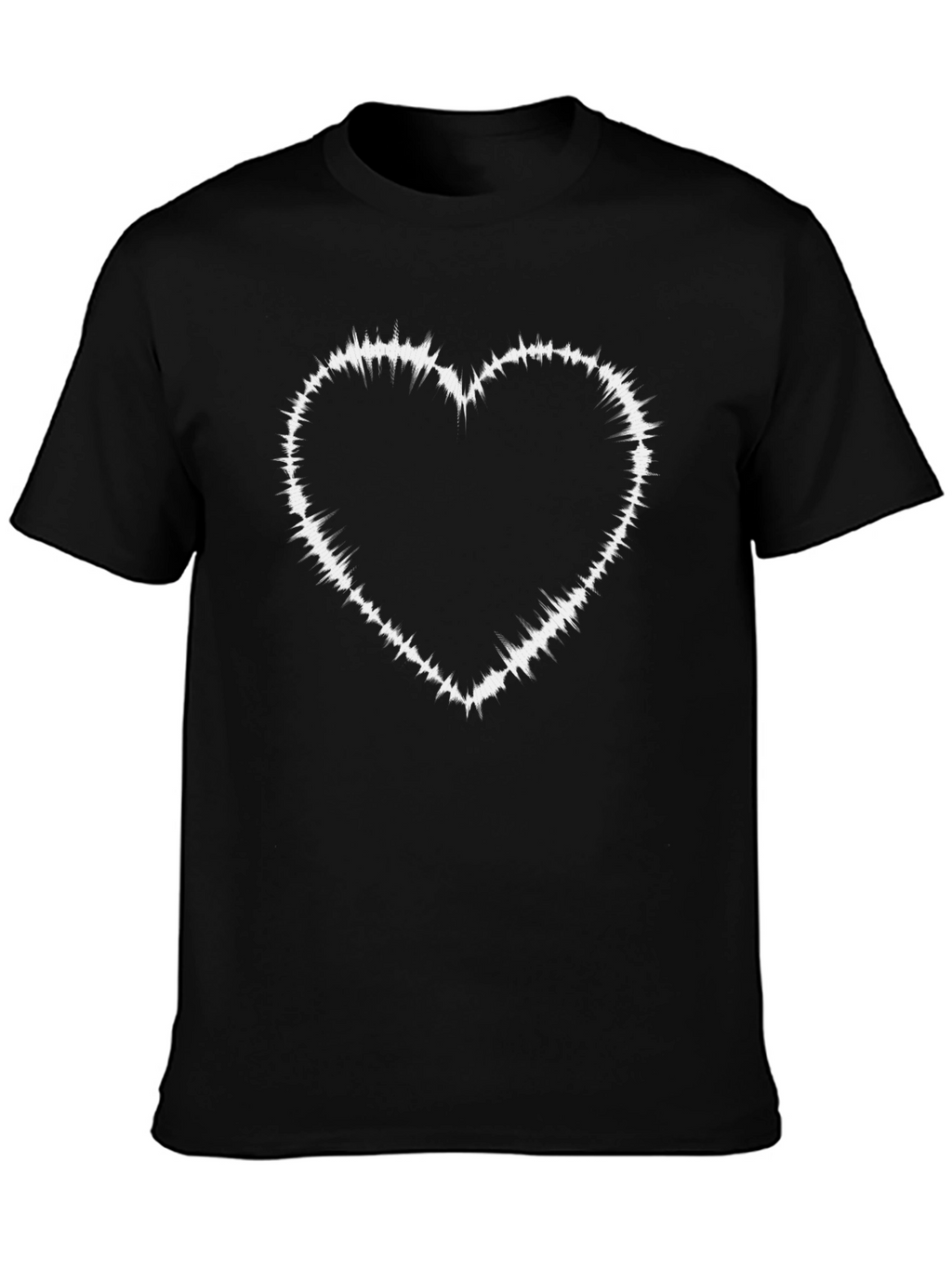 Heart Wave T-Shirt - Black Graphic Tee