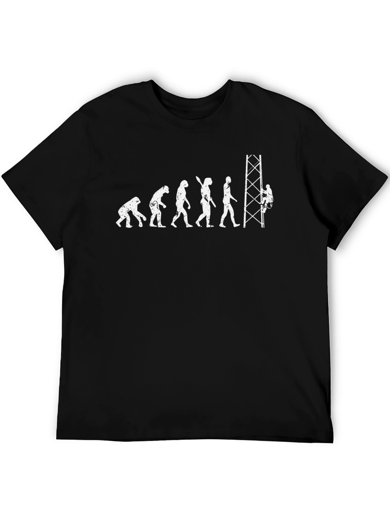 Tower Climber Evolution T-Shirt - Funny Lineman Tee