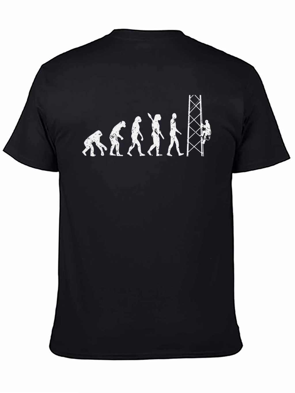 Tower Climber Evolution T-Shirt - Funny Lineman Tee