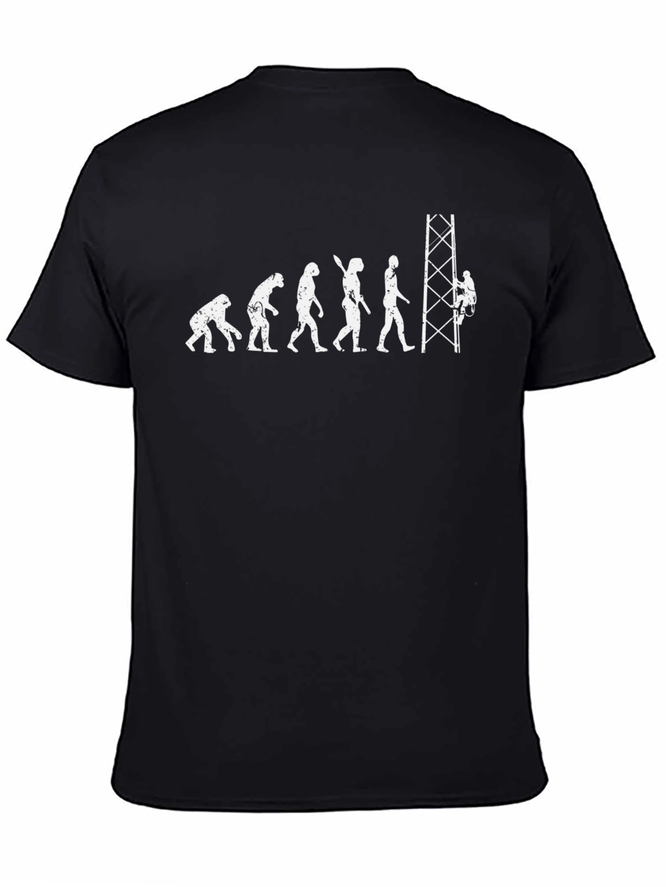 Tower Climber Evolution T-Shirt - Funny Lineman Tee