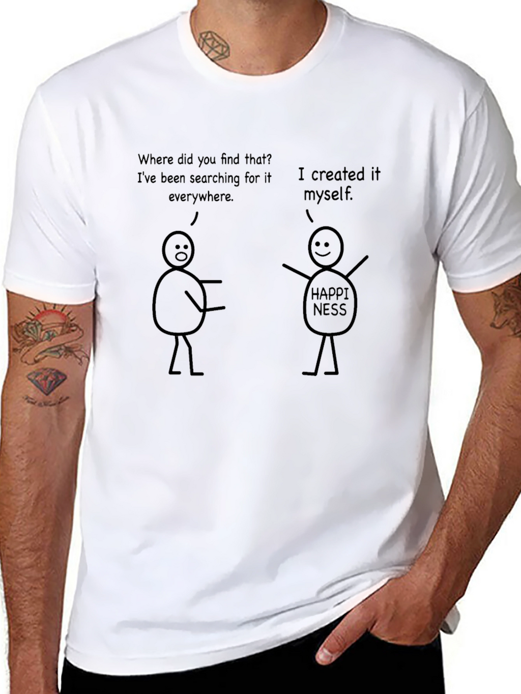Funny Happiness Graphic T-Shirt