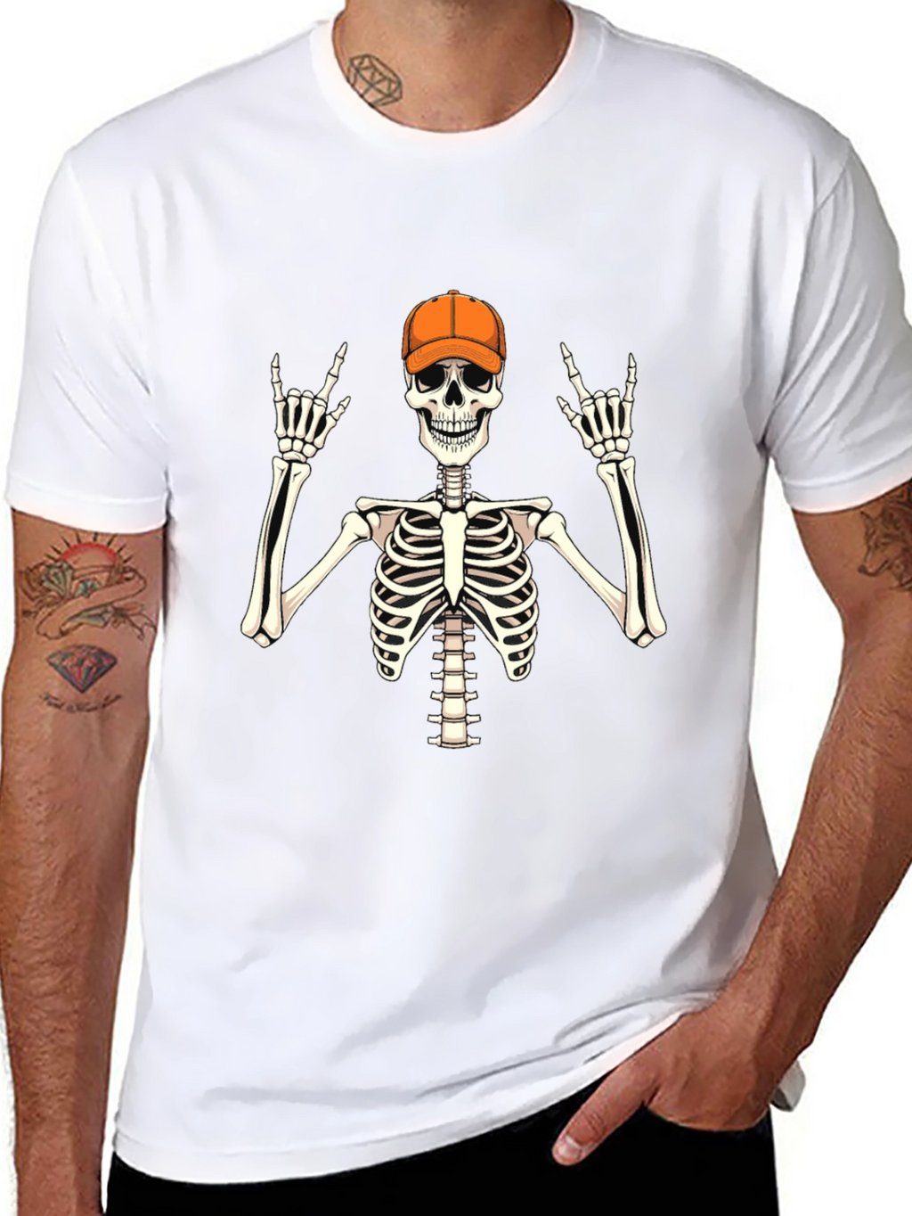 Skeleton Rocker T-Shirt - Black