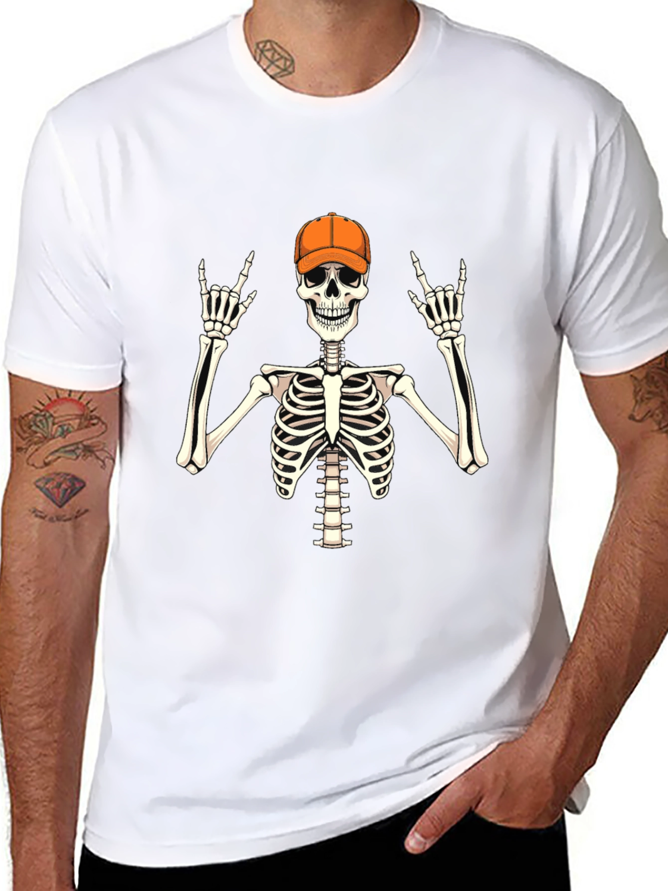 Skeleton Rocker T-Shirt - Black