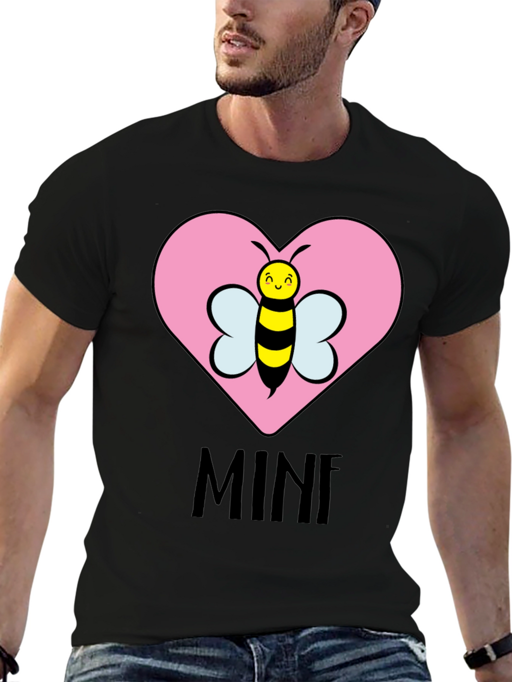 Bee Mine T-Shirt - Cute Heart Design