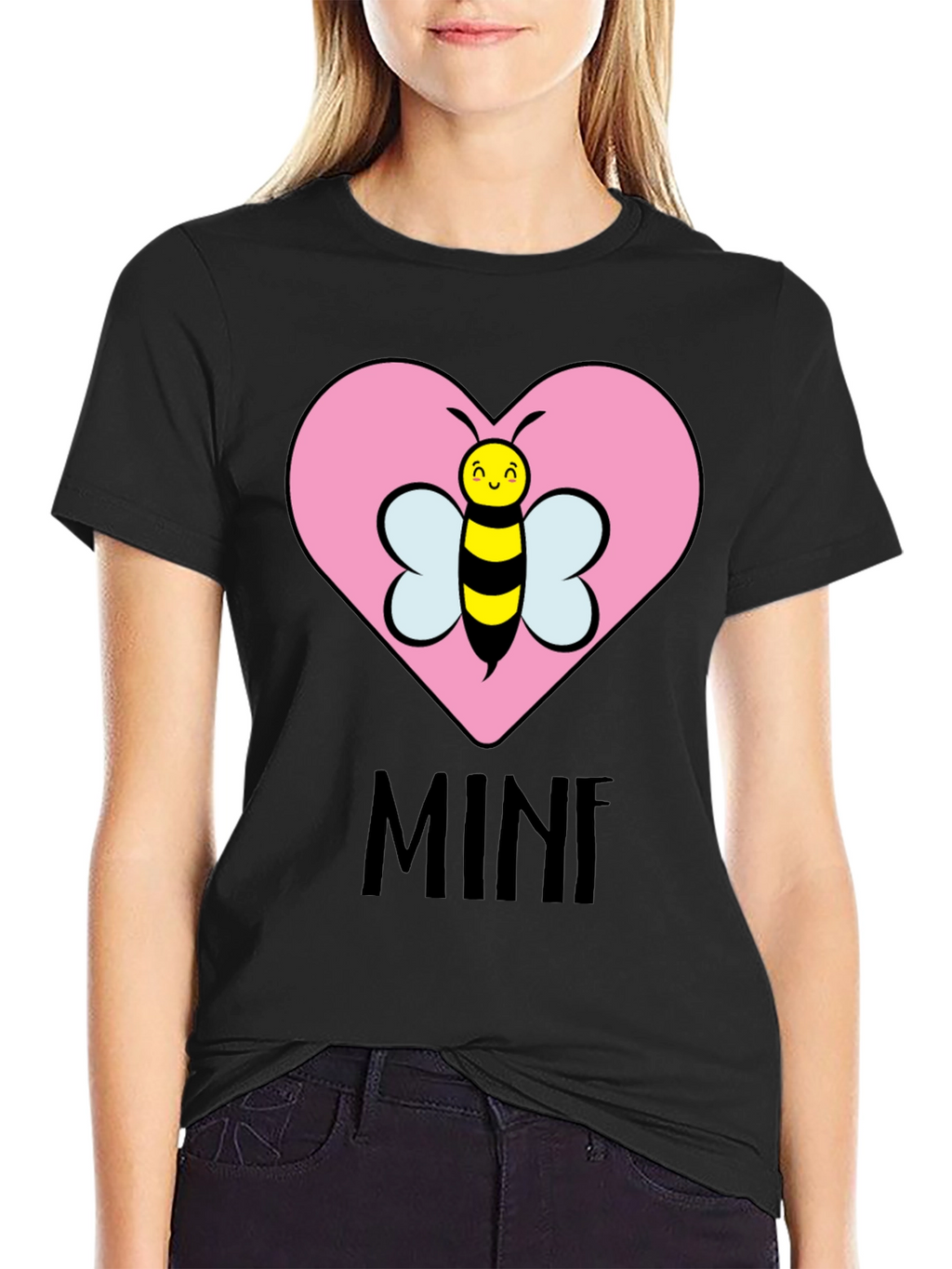 Bee Mine T-Shirt - Cute Heart Design