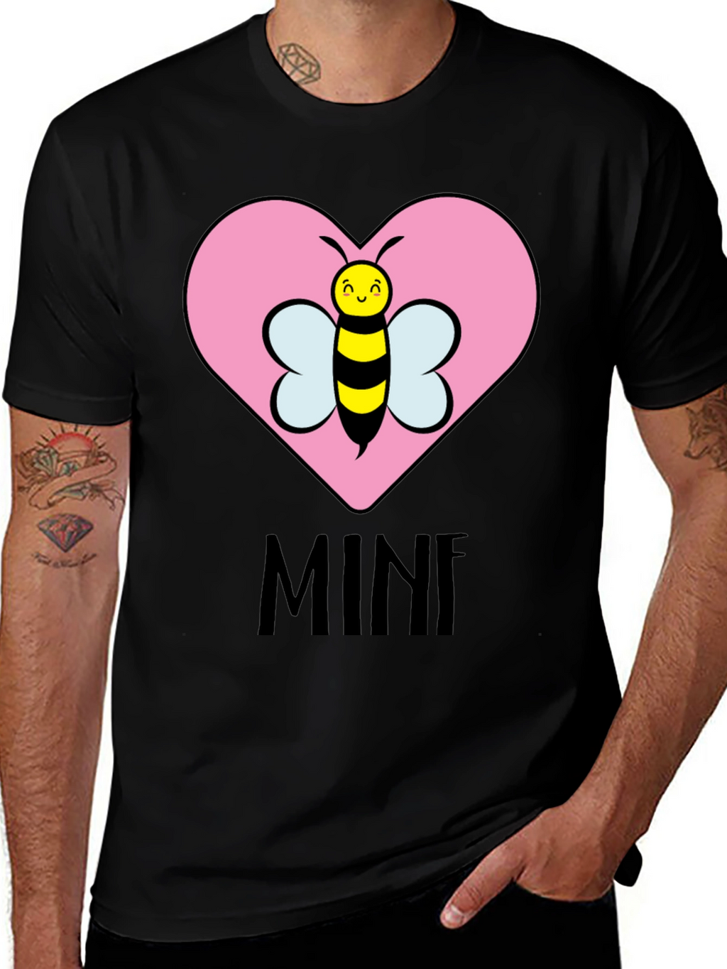 Bee Mine T-Shirt - Cute Heart Design