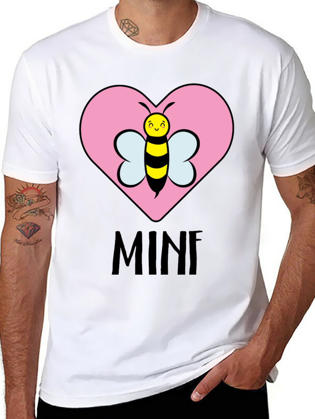 Bee Mine T-Shirt - Cute Heart Design