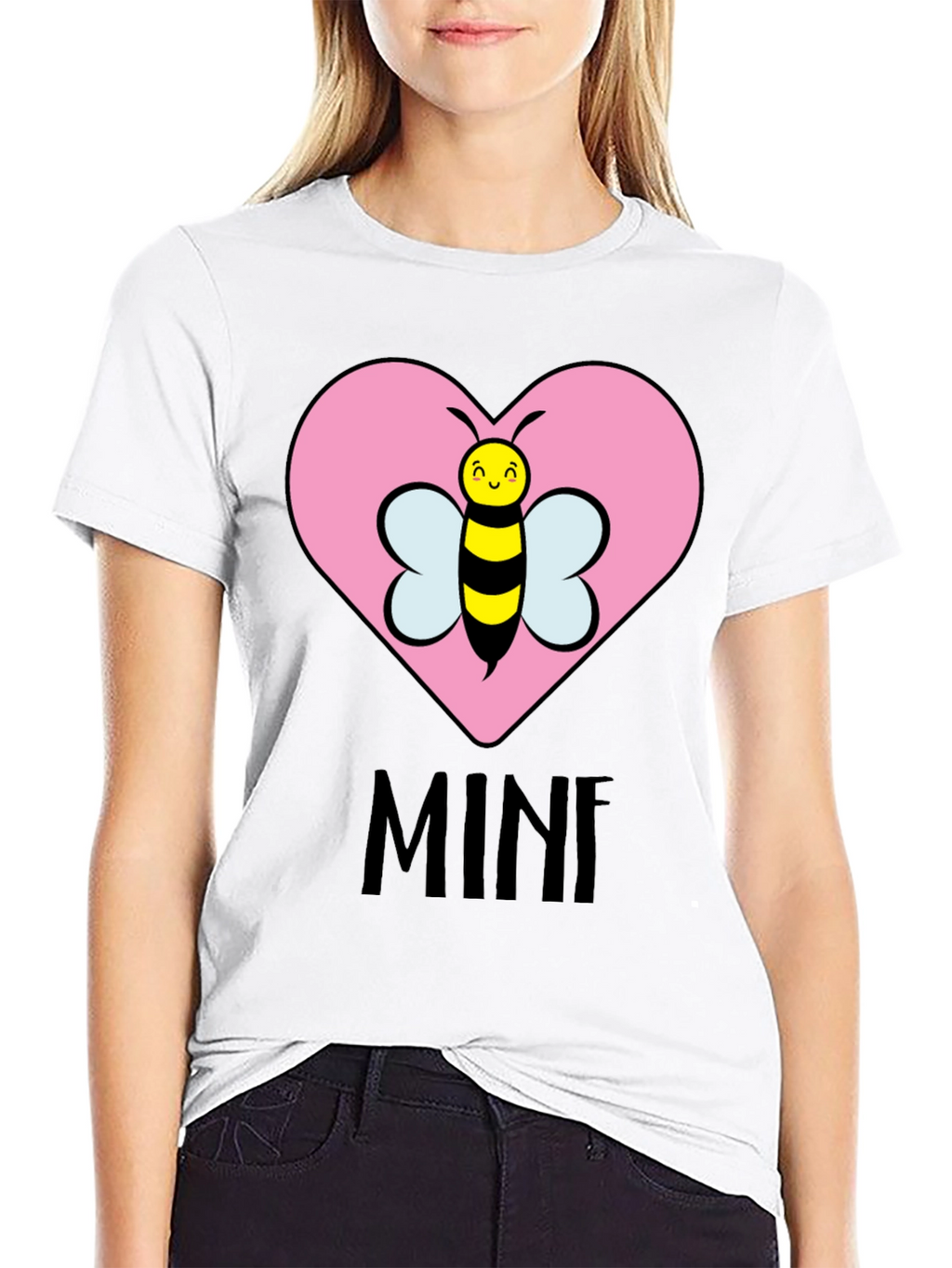 Bee Mine T-Shirt - Cute Heart Design