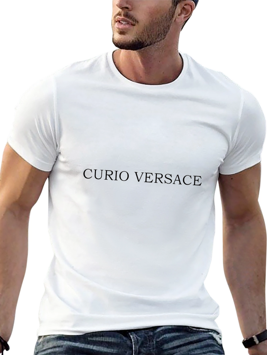 Curio Versace Black T-Shirt Classic Mens Tee