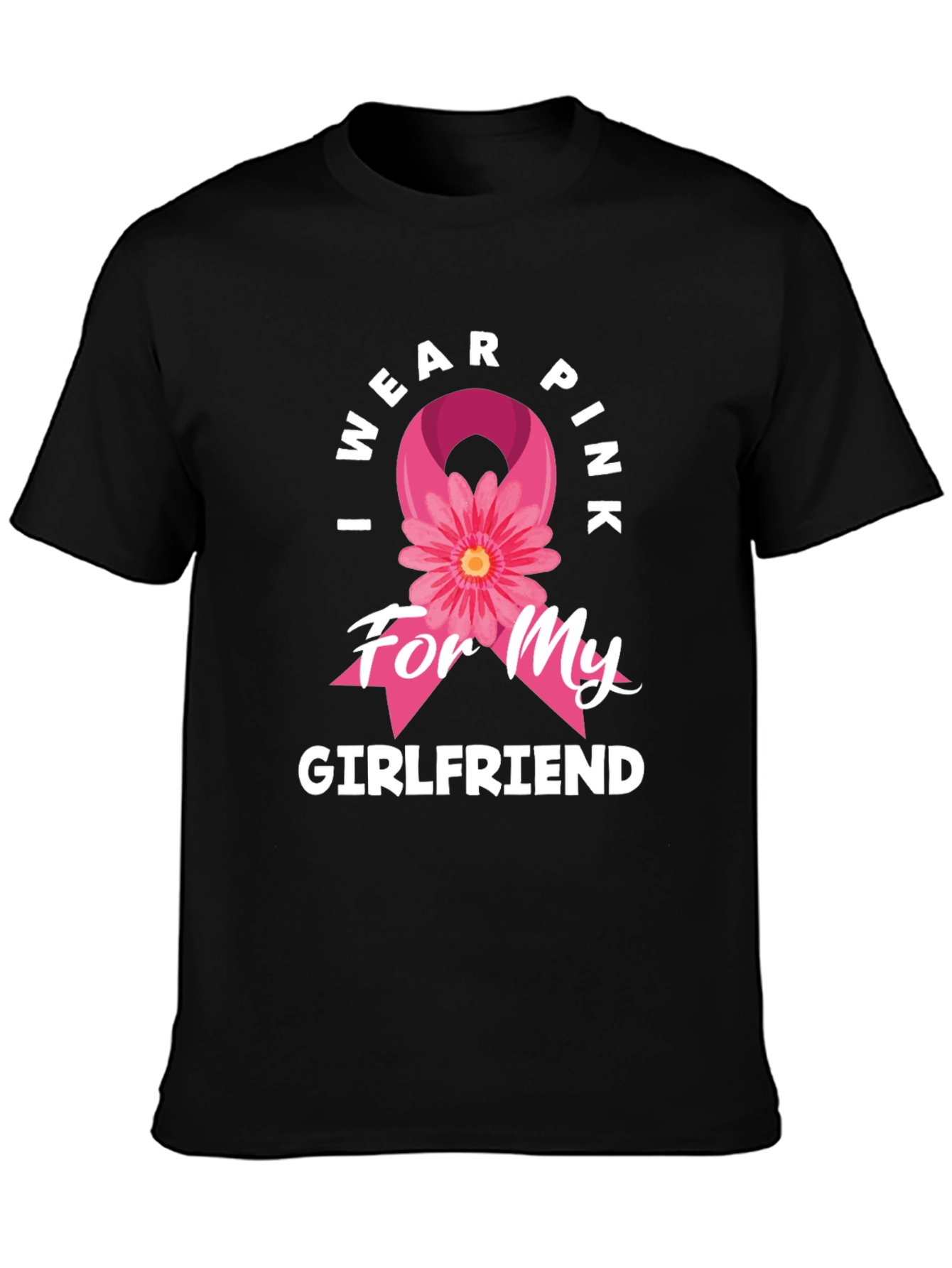 I Wear Pink for My Girlfriend Breast Cancer Awareness T-Shirt