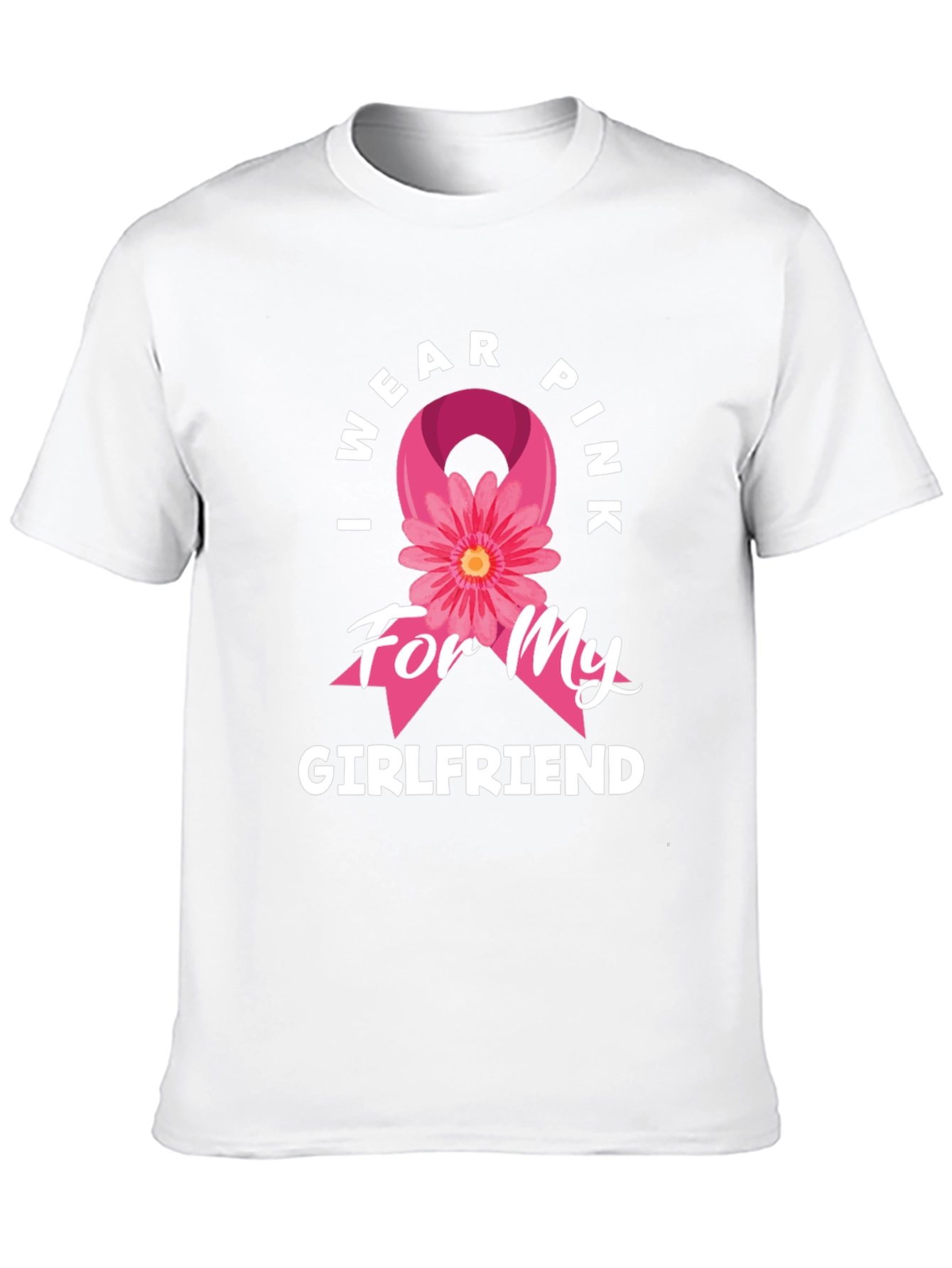I Wear Pink for My Girlfriend Breast Cancer Awareness T-Shirt