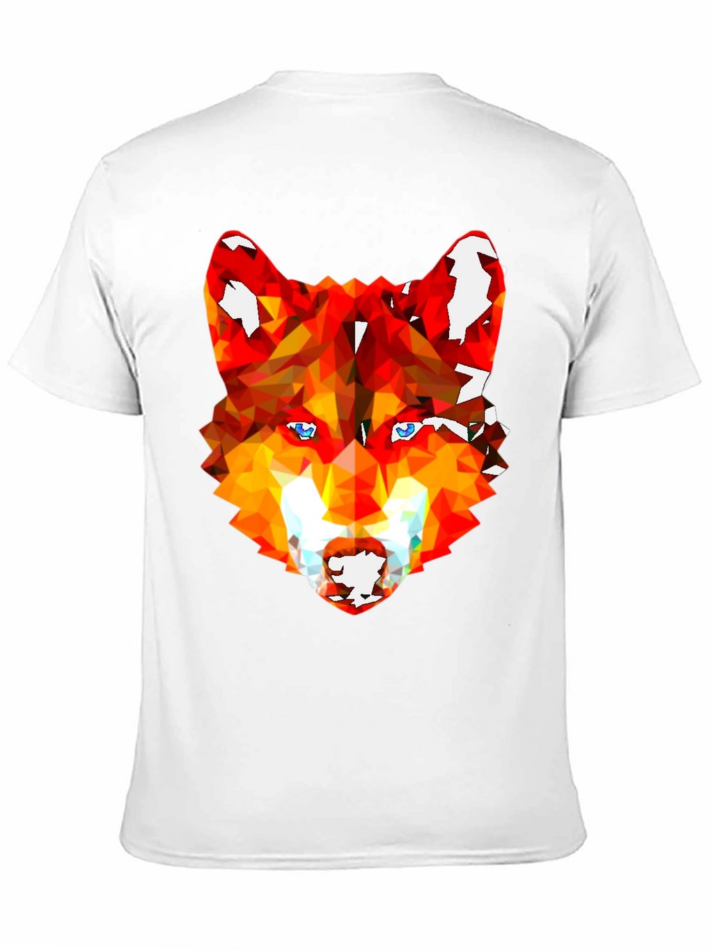Geometric Wolf Graphic Tee - Stylish Mens Black T-Shirt