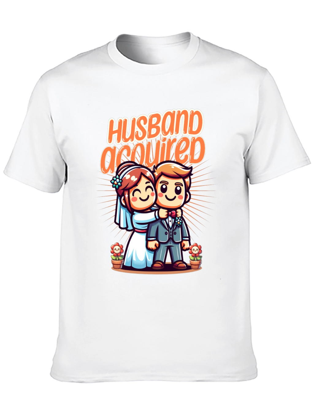 Husband Acquired Graphic Tee - Funny Wedding T-Shirt