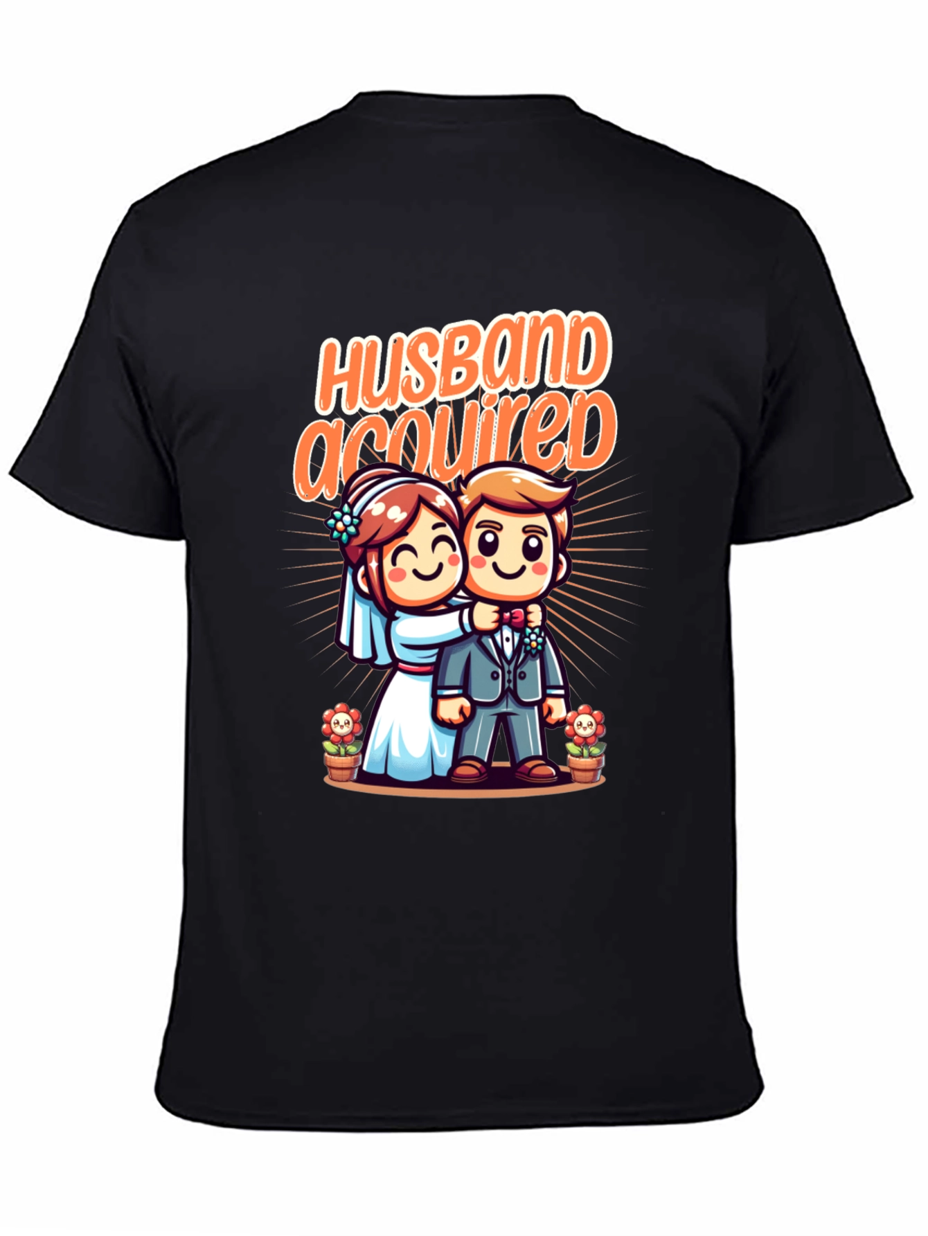 Husband Acquired Graphic Tee - Funny Wedding T-Shirt