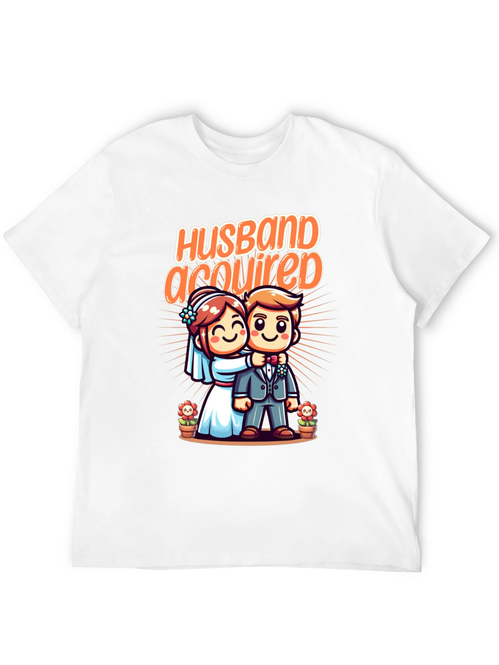 Husband Acquired Graphic Tee - Funny Wedding T-Shirt