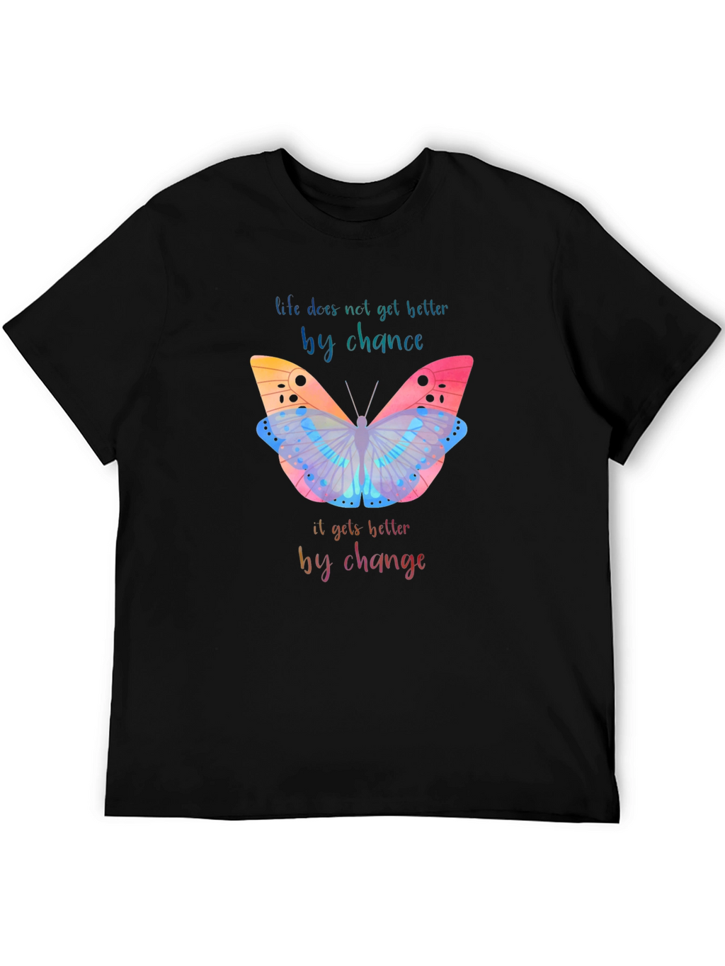 Inspirational Butterfly Graphic T-Shirt