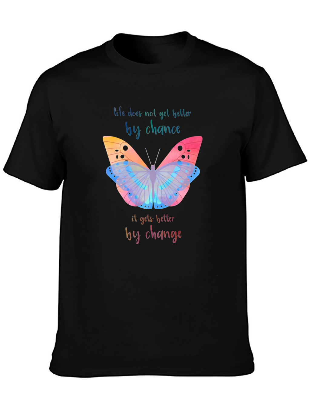 Inspirational Butterfly Graphic T-Shirt