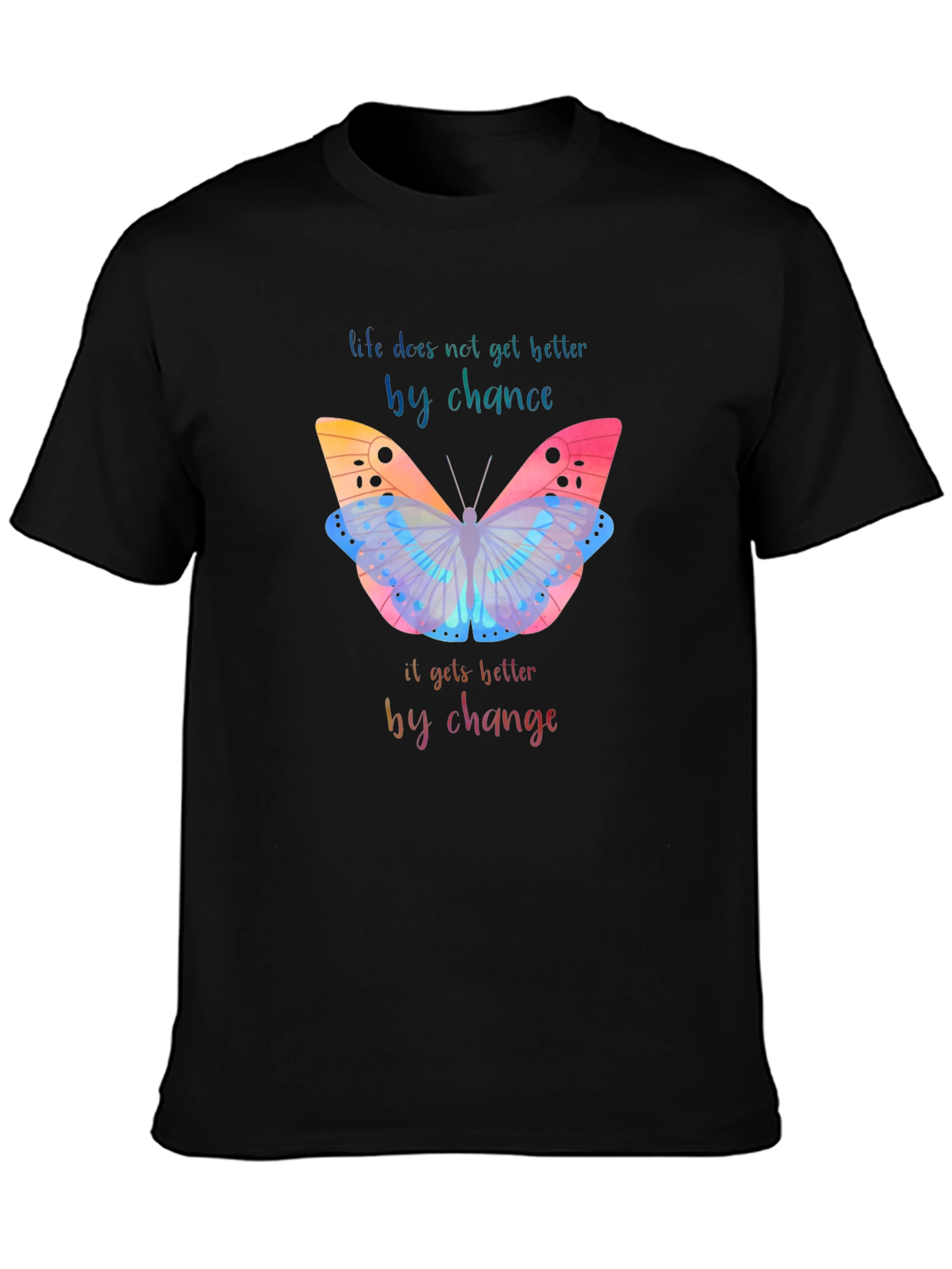 Inspirational Butterfly Graphic T-Shirt
