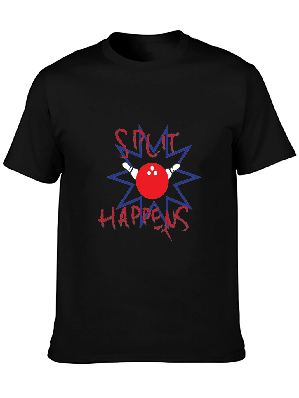 Split Happens Bowling Graphic T-Shirt