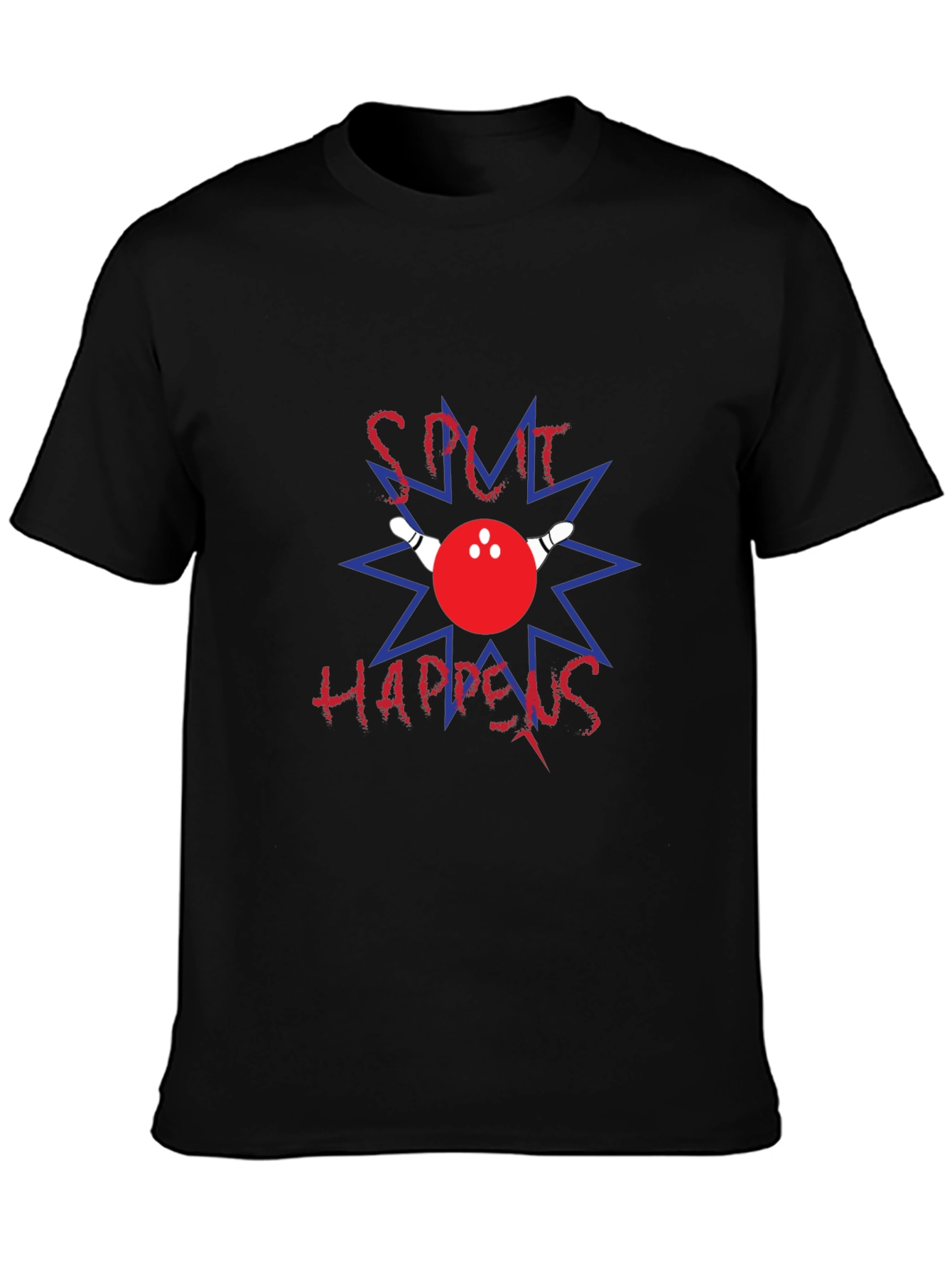 Split Happens Bowling Graphic T-Shirt