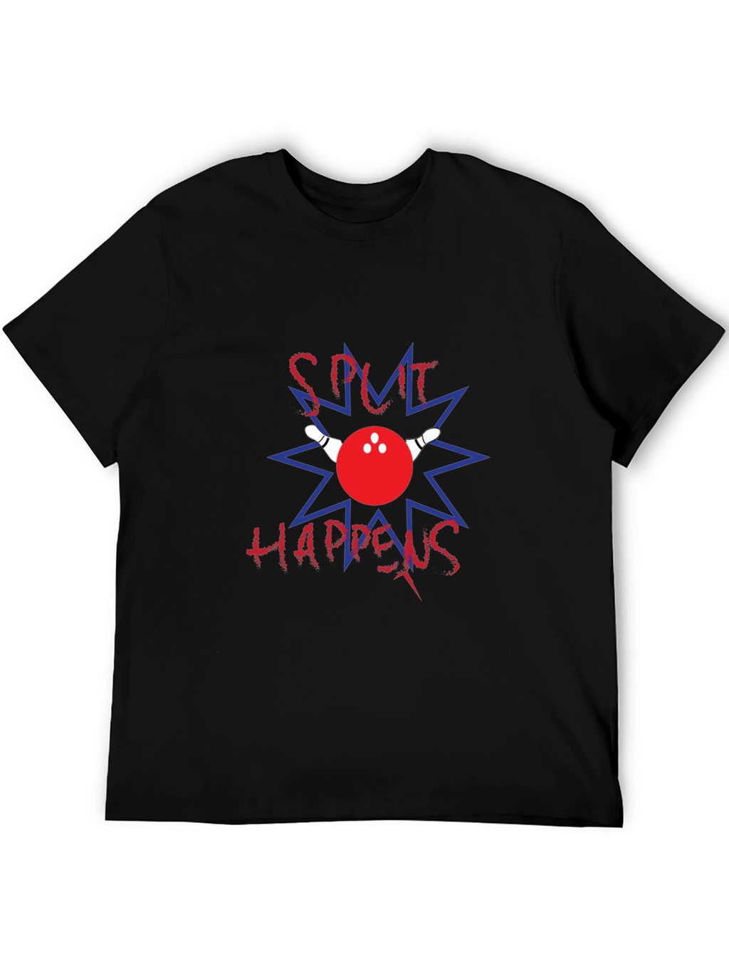 Split Happens Bowling Graphic T-Shirt