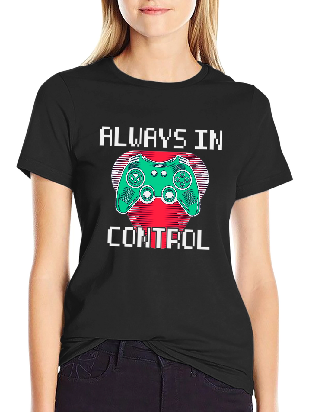 Always In Control Gamer T-Shirt - Black