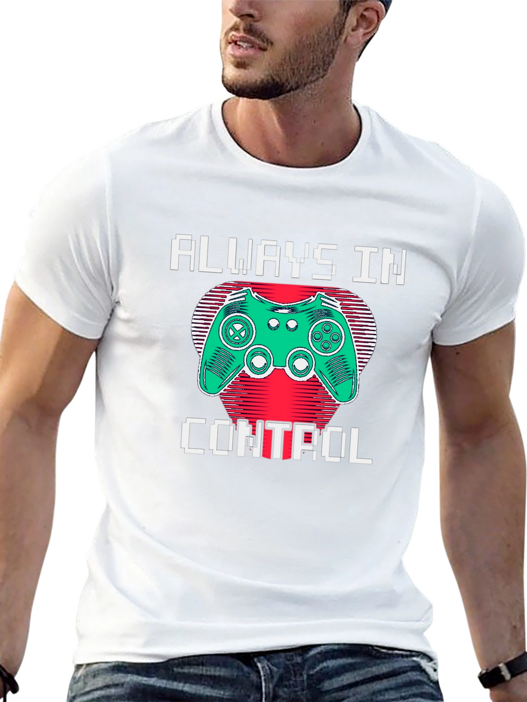 Always In Control Gamer T-Shirt - Black