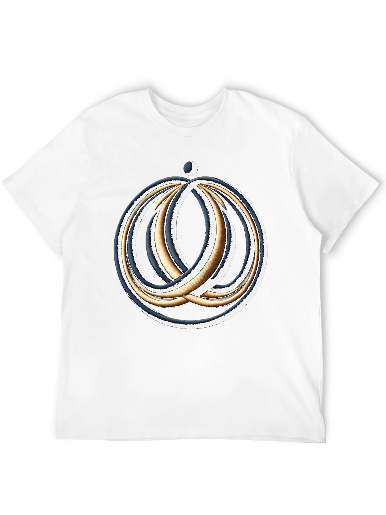 Cosmic Rings Graphic Tee - Black Cotton Blend Comfort Fit