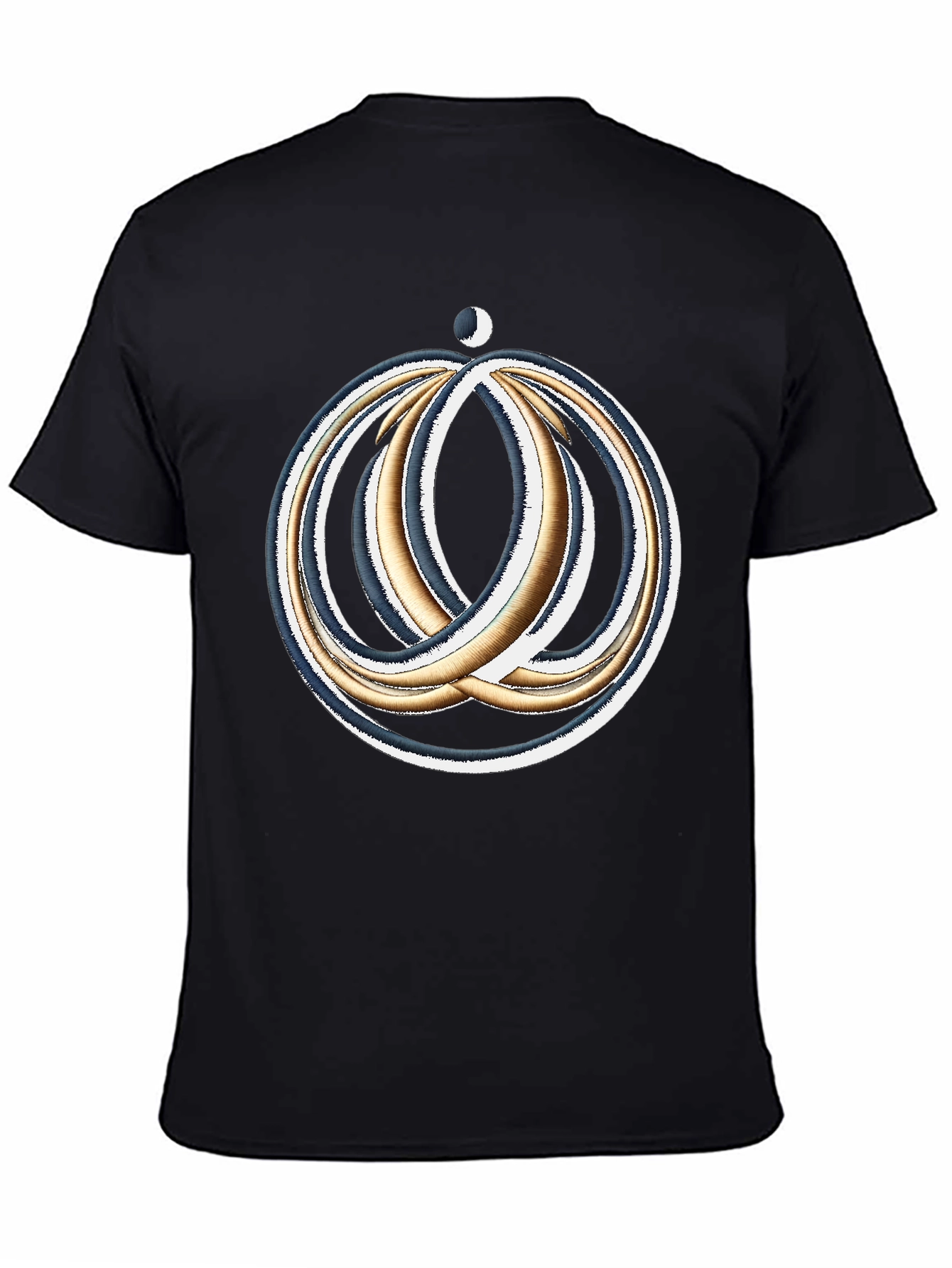 Cosmic Rings Graphic Tee - Black Cotton Blend Comfort Fit