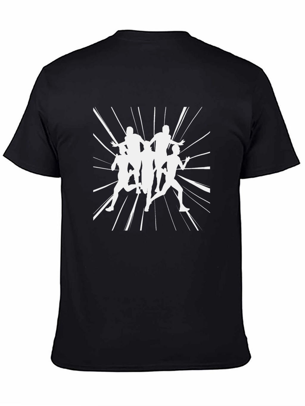Dynamic Runners Graphic Tee - Black Cotton Comfort