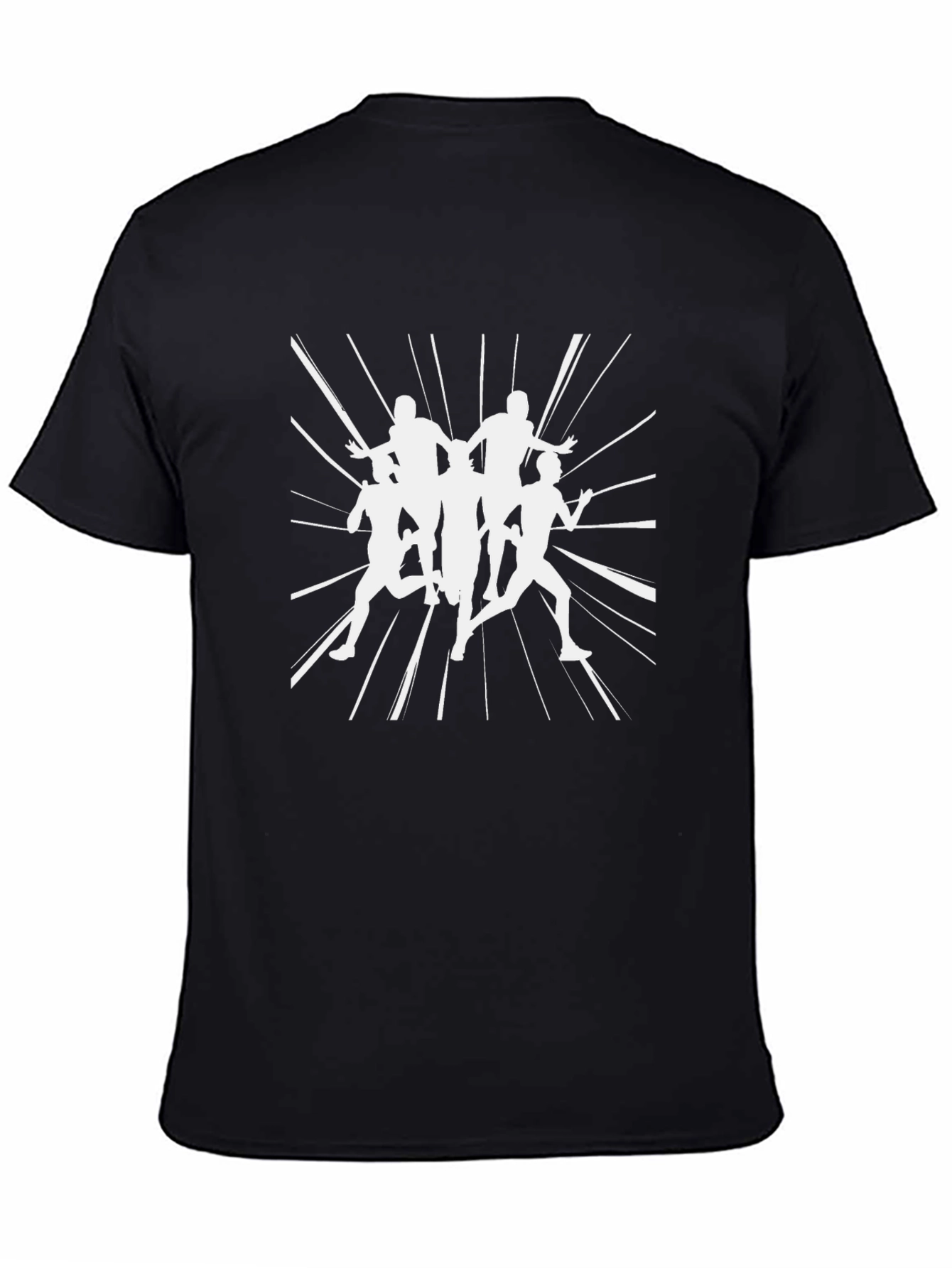 Dynamic Runners Graphic Tee - Black Cotton Comfort