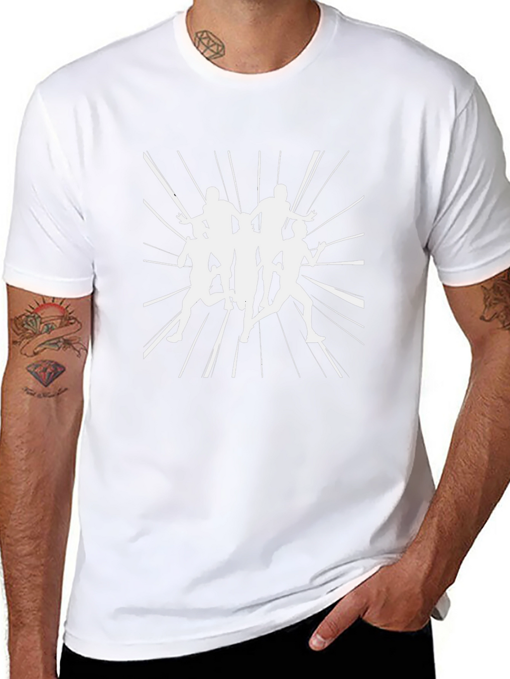 Dynamic Runners Graphic Tee - Black Cotton Comfort